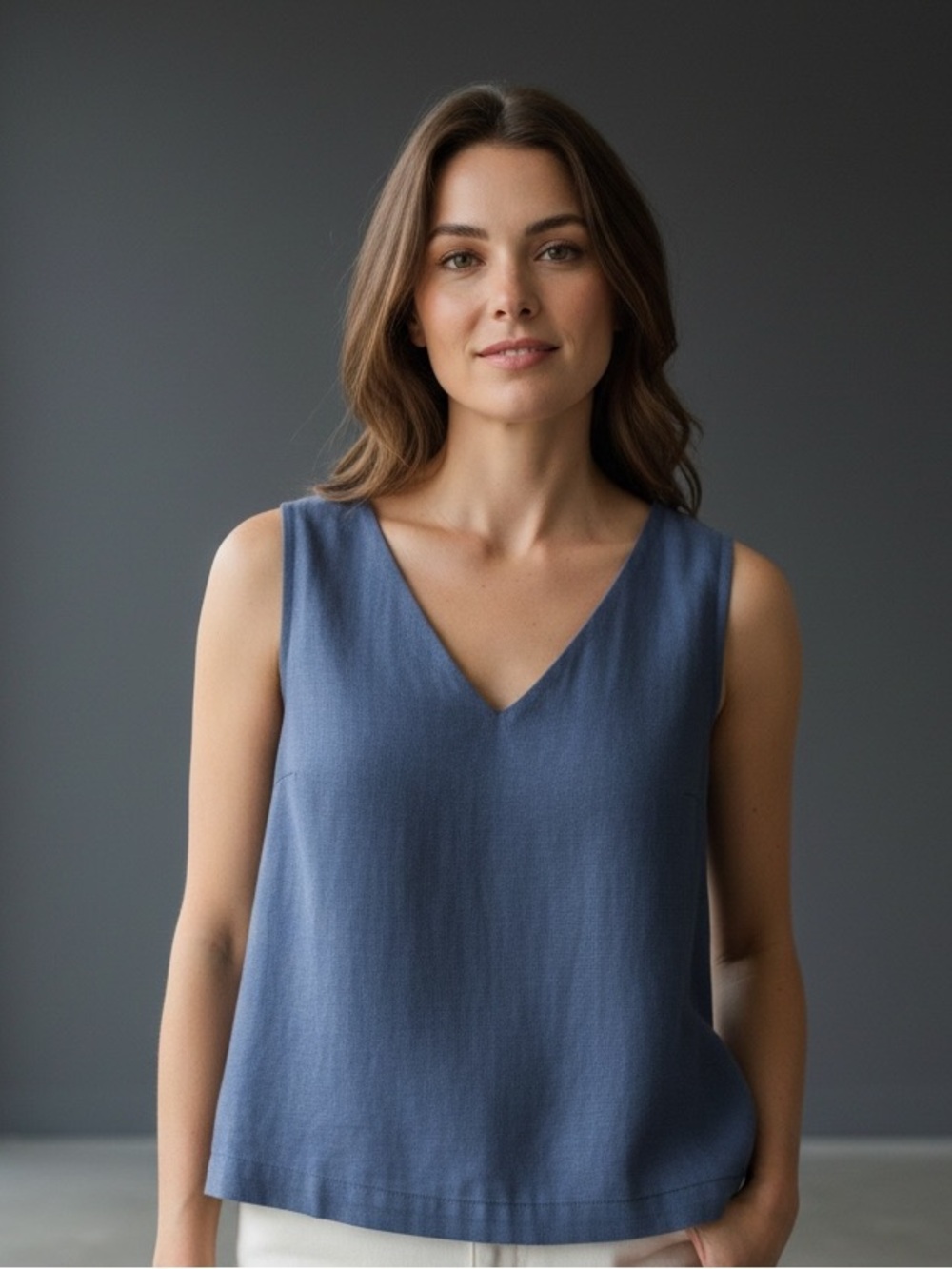 Apiece Apart Chambray crop top nwot sz 6
